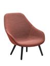 About A Lounge Chair High AAL 92, Steelcut Trio 515 - rose pale, Chêne laqué noir, Sans coussin d'assise