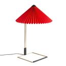 Lampe de table Matin, Ø 380 mm, Bright red, Laiton poli