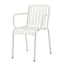 Chaise de jardin Palissade, Blanc crème, Avec accotoirs