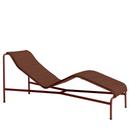 Chaise Longue Palissade , Rouge oxyde, Avec coussin, Sans coussin pour la nuque