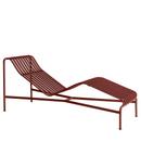 Chaise Longue Palissade , Rouge oxyde, Sans coussin, Sans coussin pour la nuque