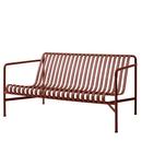 Banc Palissade Lounge, Rouge oxyde