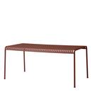 Table Palissade, Rouge oxyde, L 170 x l 90 cm