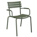 Chaise Alua, Avec accotoirs, Vert olive