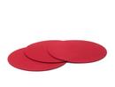 Tapis en feutre pour Componibili, Lot de 3, Rond, ø 30 cm, Rouge