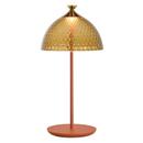 Lampe de table Pumo, Ambre/rouge brique