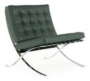 Fauteuil Barcelona Relax, Cuir Venezia - Bauhaus vert