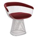 Fauteuil Platner, Knoll Velvet, Flamenco