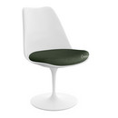 Chaise Tulip Saarinen, Rotatif, Coussin d'assise, Blanc, Bottle Green (Eva 144)