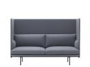 Outline Highback Sofa, 2 places, Divina 154 - Bleu gris
