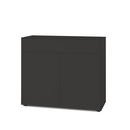 Nex Pur Box 2.0 avec tiroirs et portes, 48 cm, H 100 cm x B 120 cm (avec porte double et tiroir), Graphite