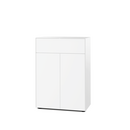 Nex Pur Box 2.0 avec tiroirs et portes, 40 cm, H 100 cm x B 80 cm (avec porte double et tiroir), Blanc
