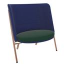 Fauteuil D70, Tissu Arco - cobalt/garden, Cuivre