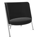 Fauteuil D70, Tissu cavalerie - noir, Chrome