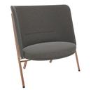 Fauteuil D70, Tissu cavalerie - gris argent, Cuivre