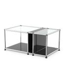 USM Haller table d'appoint plateau verre et compartiment