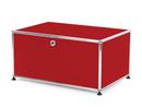 Caisson imprimante USM Haller, 75 cm, Rouge rubis USM, Avec pieds