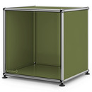 Table de chevet USM Haller ouverte, Vert olive RAL 6003