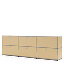 Meuble mixte Sideboard XL USM Haller, personnalisable, Beige USM, Avec 3 portes abattantes, Avec 3 portes abattantes