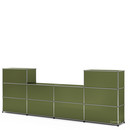 Comptoir d’accueil USM Haller version 3, Vert olive RAL 6003, 35 cm