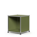 Table d'appoint USM Haller pour salle d'attente, H 35 x L 35 x P 35 cm, Vert olive RAL 6003