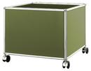 Caisson mobile pour enfants USM Haller, Vert olive RAL 6003, H 43 x L 53 x P 53 cm