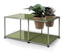 Table d'appoint USM Haller Monde végétal , Vert olive RAL 6003, Terre cuite