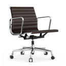 Aluminium Chair EA 117, Chromé, Cuir (Standard), Marron