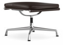 Soft Pad Chair EA 223, Piétement chromé, Cuir Standard châtaigne, Plano marron