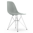 Eames Plastic Side Chair RE DSR, Gris clair, Sans rembourrage, Sans rembourrage, Version standard - 43 cm, Chromé