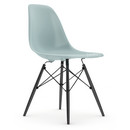 Eames Plastic Side Chair RE DSW, Gris bleuté, Sans rembourrage, Sans rembourrage, Version standard - 43 cm, Érable noir