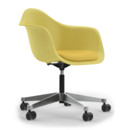 Eames Plastic Armchair RE PACC, Citron, Avec coussin d'assise, Jaune / ivoire