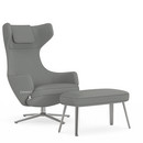 Fauteuil Grand Repos, Fauteuil Grand Repos & Panchina, Tissu Cosy 2 Gris galet, 46 cm, Poli