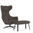 Fauteuil Grand Repos, Fauteuil Grand Repos & Panchina, Tissu Cosy 2 muscat, 41 cm, Noir basic