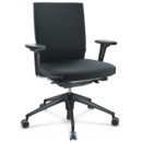 ID Soft, Mécanisme Flowmotion avec inclinaison avant et réglage de la profondeur , Avec accotoirs 2D, Piétement à 5 branches, plastique basic dark, Noir basic, Assise et dossier Silk Mesh, Nero, Durs pour tapis