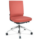 ID Soft, Mécanisme Flowmotion avec inclinaison avant et réglage de la profondeur , Sans accotoirs, Piétement à 5 branches, aluminium poli, Noir basic, Assise et dossier Silk Mesh, Brique, Durs pour tapis