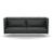 Vitra - Alcove Sofa, 3 places (H94 x L237 x P84 cm), Laser, Gris foncé