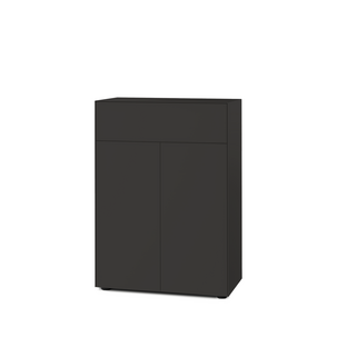 Nex Pur Box 2.0 avec tiroirs et portes 40 cm|H 100 cm x B 80 cm (avec porte double et tiroir)|Graphite