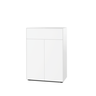 Nex Pur Box 2.0 avec tiroirs et portes 40 cm|H 100 cm x B 80 cm (avec porte double et tiroir)|Blanc